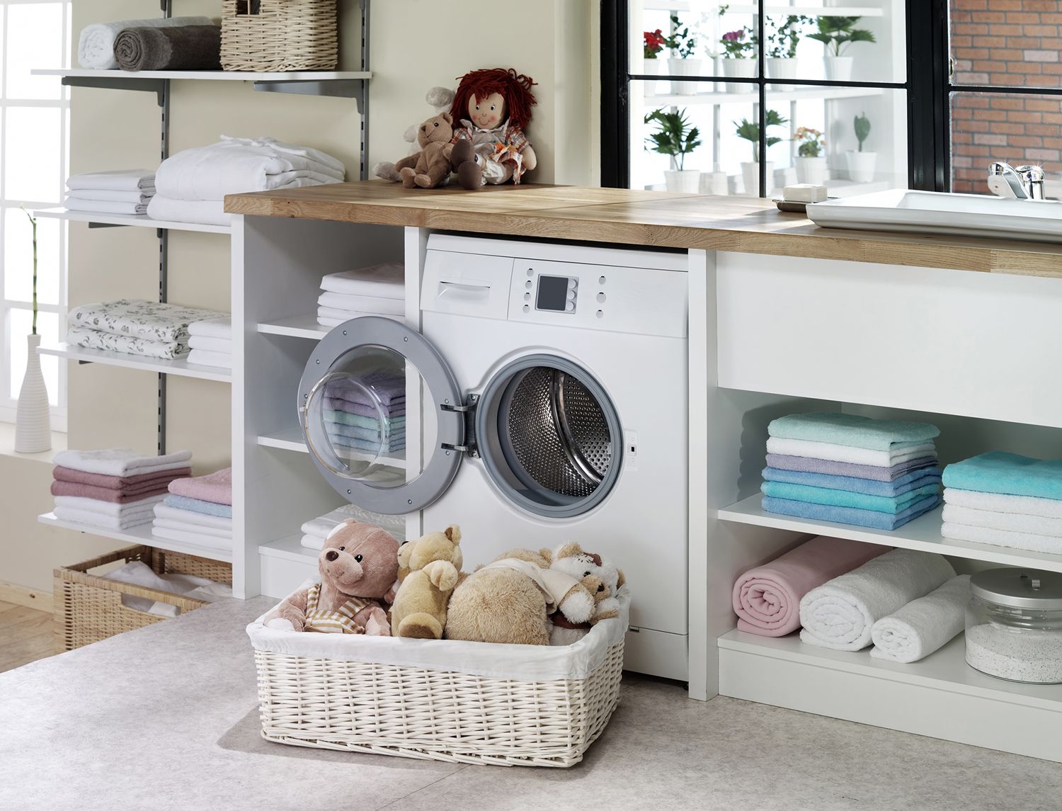 Laver les animaux en peluche
