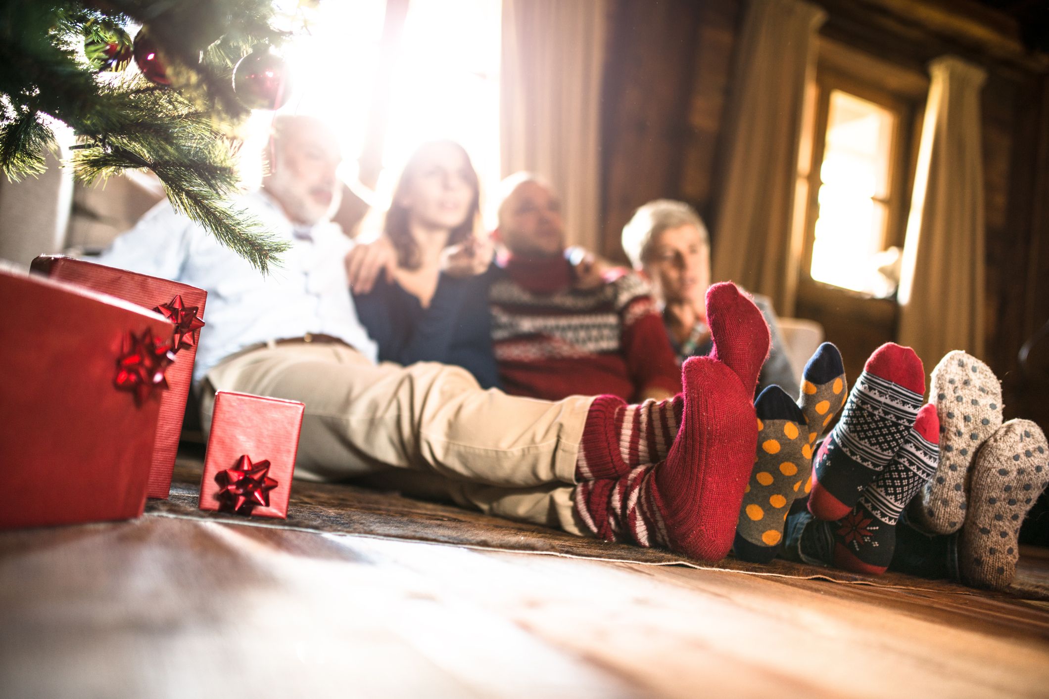 Regarder la télé à Noël