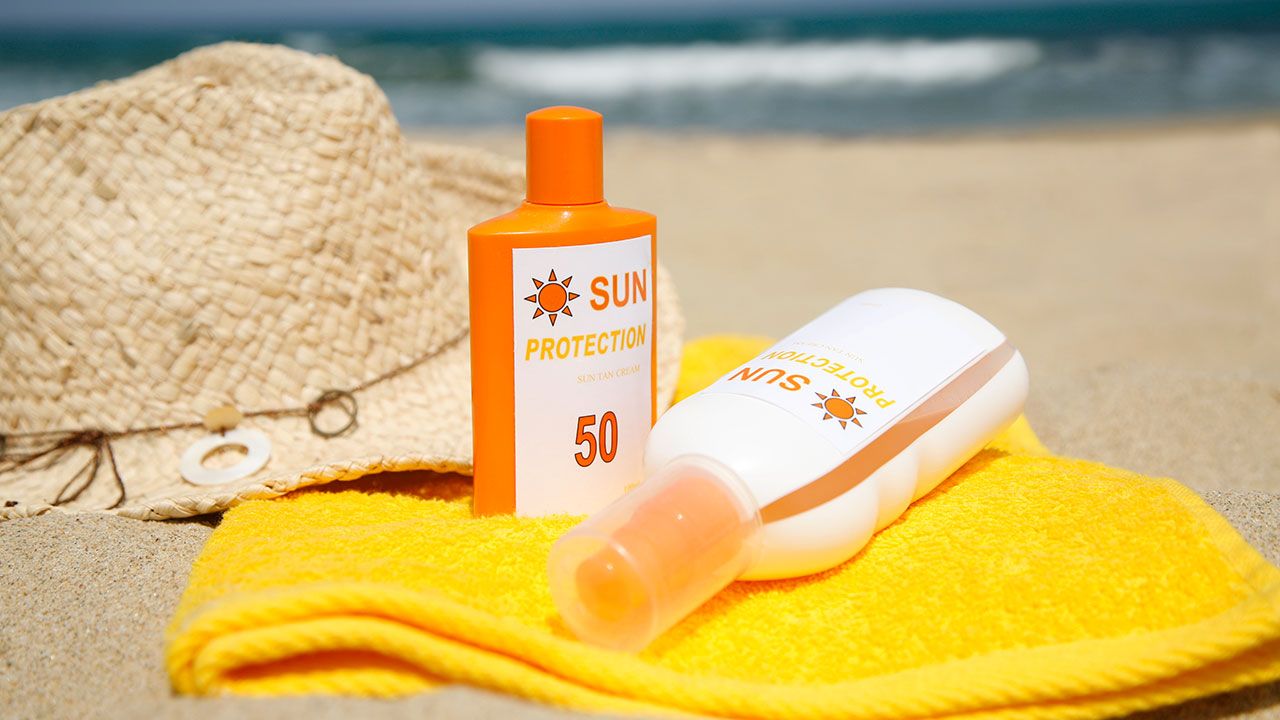 crème solaire de plage